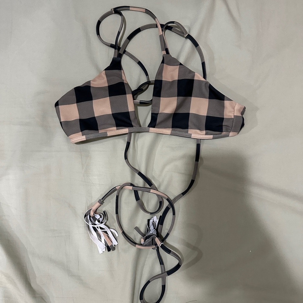 Acacia Okinawa top in Check - size small